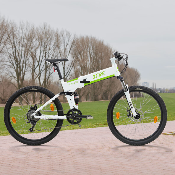 Bicicletă electrică pliabilă de munte, 27,5 inch, FML 830, albă