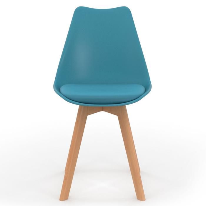 IDMARKET Set of 6 SARA Scandinavian dining chairs in pastel shades of pink, white, light grey (x2), and blue (x2)