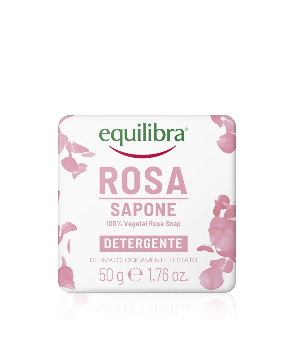 Equilibra huidverzorgingsset: Equilibra Hyaluronic Rose Special Lifting Eye Contour Care 15 ml + 100% plantaardige zeep 50 g + hydraterende gezichtscrème