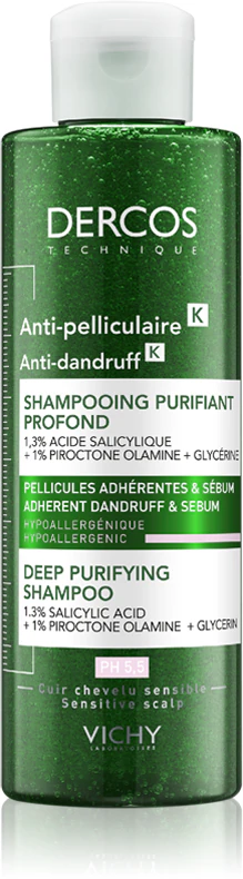 Shampoo anticaspa Vichy Dercos K com efeito peeling