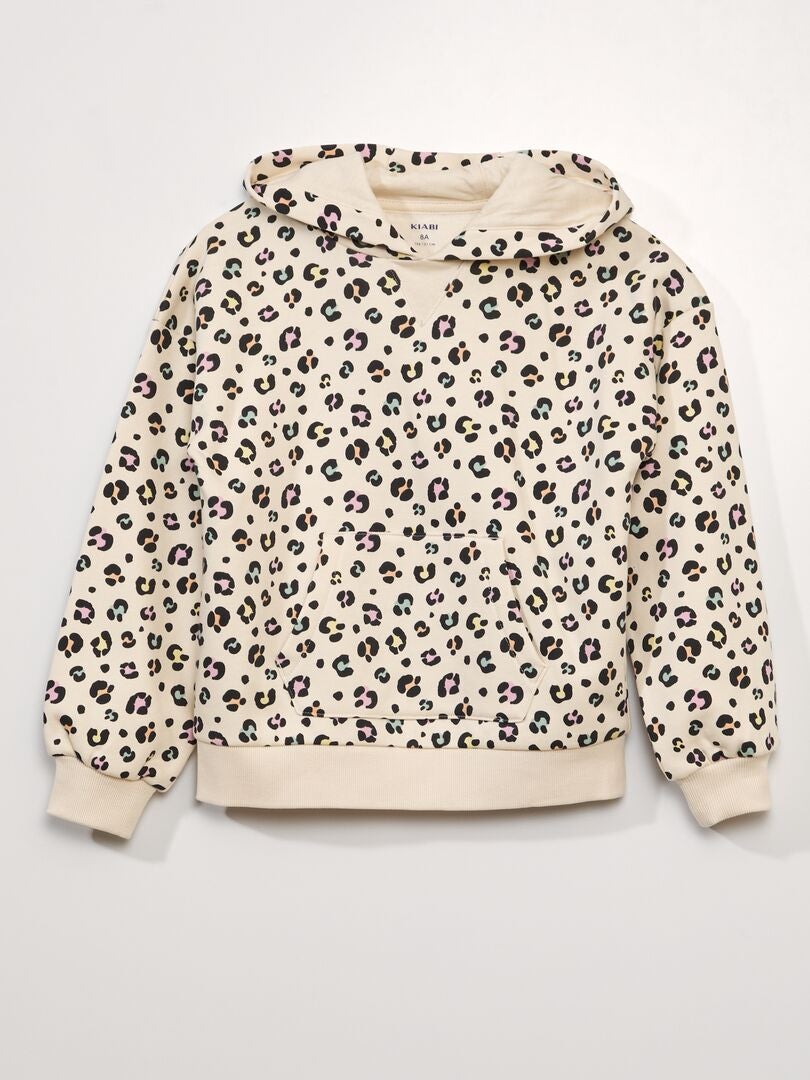 Zware fleece hoodie - BEIGE