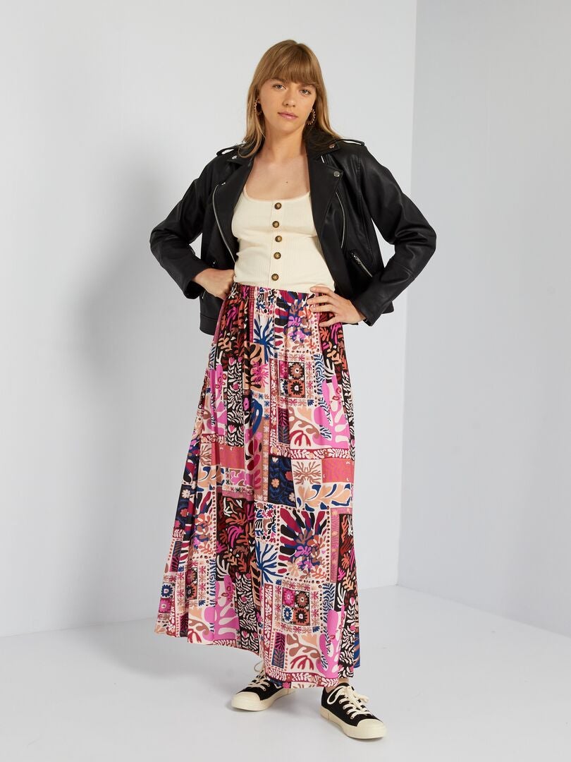 Geribbelde tanktop met knoopjes - Ecru