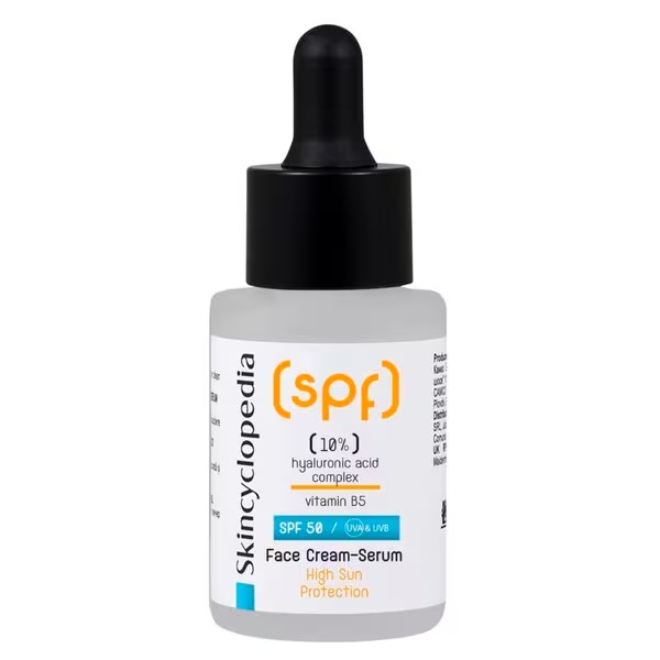 Skincyclopedia krema-serum za obraz s hialuronsko kislino SPF50, 30 ml, za normalno in mastno kožo