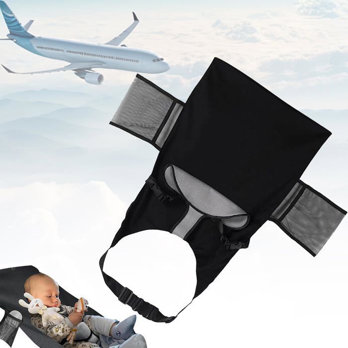 Cama integrada com apoio para os pés para crianças em aviões, sistema de ventilação com extensão do assento, sono confortável