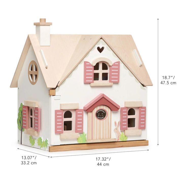 Casa de bonecas com mobília - Tender Leaf Toys - Coelho - Branco - Unissex
