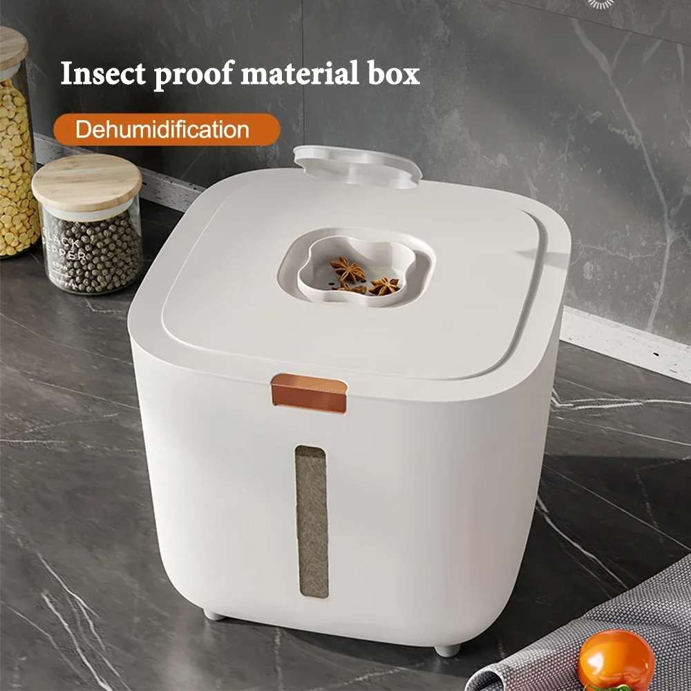 Seau à riz 20/10 kg, étanche à l'humidité et aux insectes, avec réservoir fermé et surface pressée. Seau de rangement pour riz en poudre à parois épaisses. Boîte de rangement pour la cuisine.