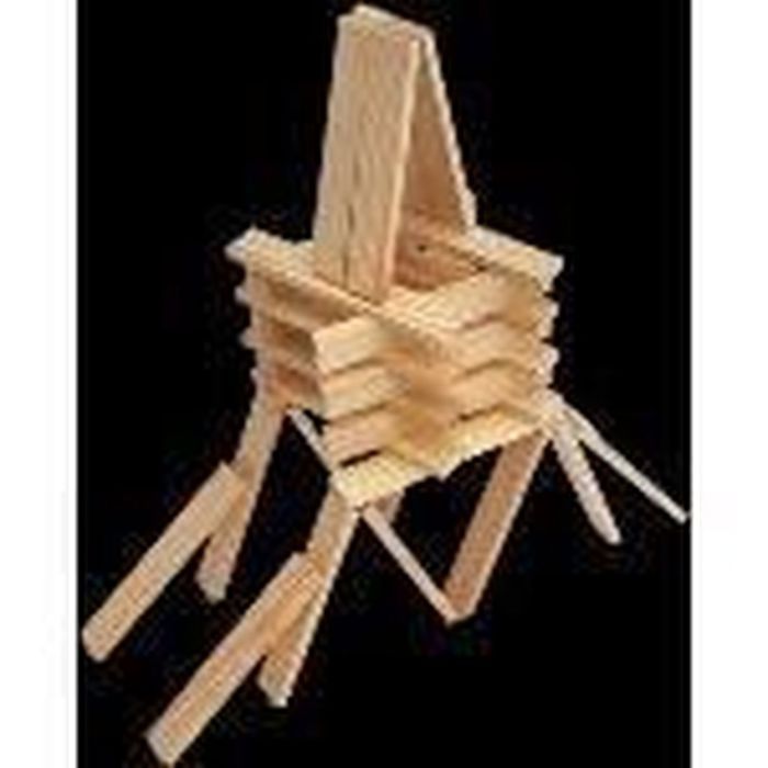 Wooden construction set - JOUECABOIS - 400 natural pine planks - PEFC certified