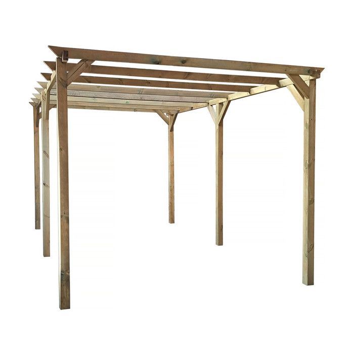 Carport voiture en bois 