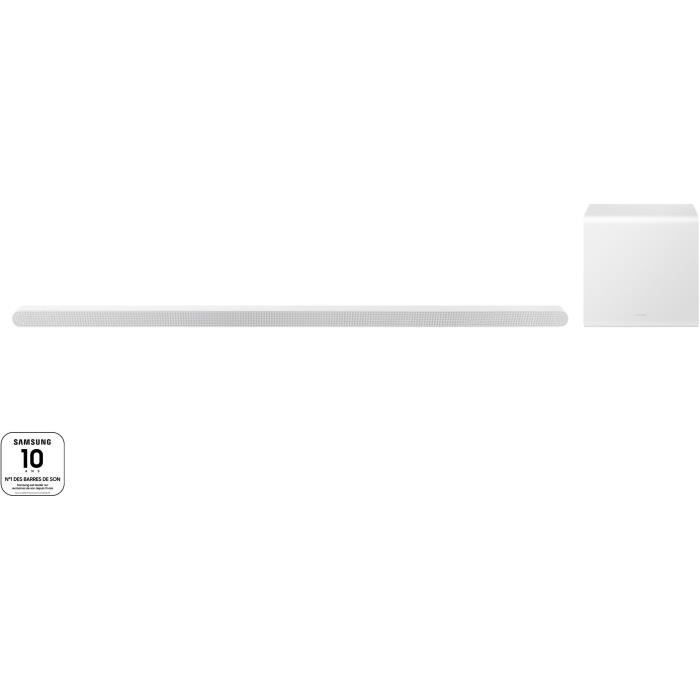 SAMSUNG HW-S801D/ZF - Barre de son 3.1.2ch - Atmos sans fil - Ultra-fine - Bluetooth - Contrôle vocal - Q-Symphony 3.0 - Blanc