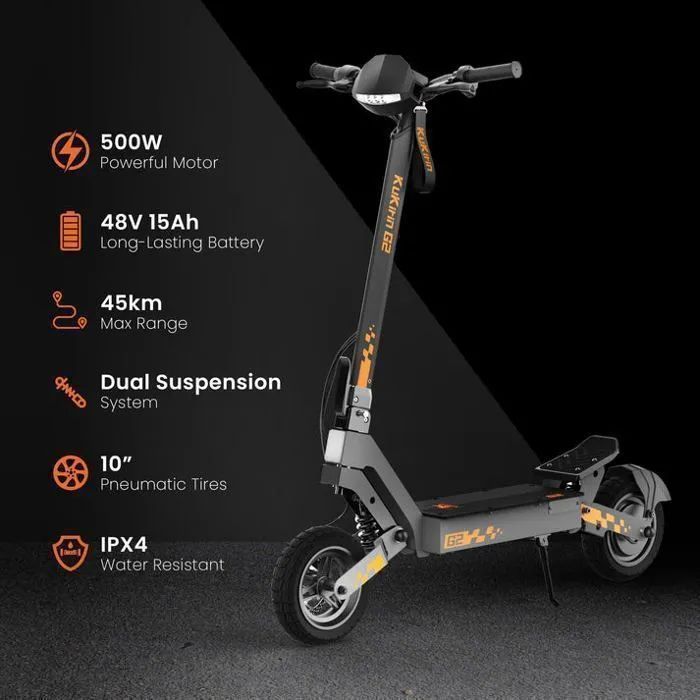 Quad Électrique 800W - Vitesse 45km/h - Autonomie 55km - Charge 120kg - Pliable - Double Suspension - Idéal Ville & Périurbain