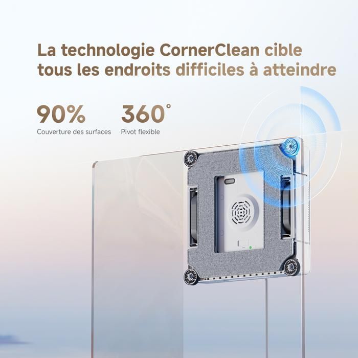 Robot lavavetri Dreame C1, potenza di aspirazione di 5500 Pa, protezione e sicurezza affidabili, tecnologia CornerClean.