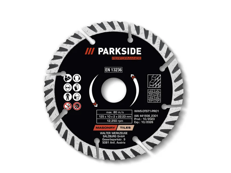 Disco de corte PARKSIDE PERFORMANCE®, Ø 125 mm