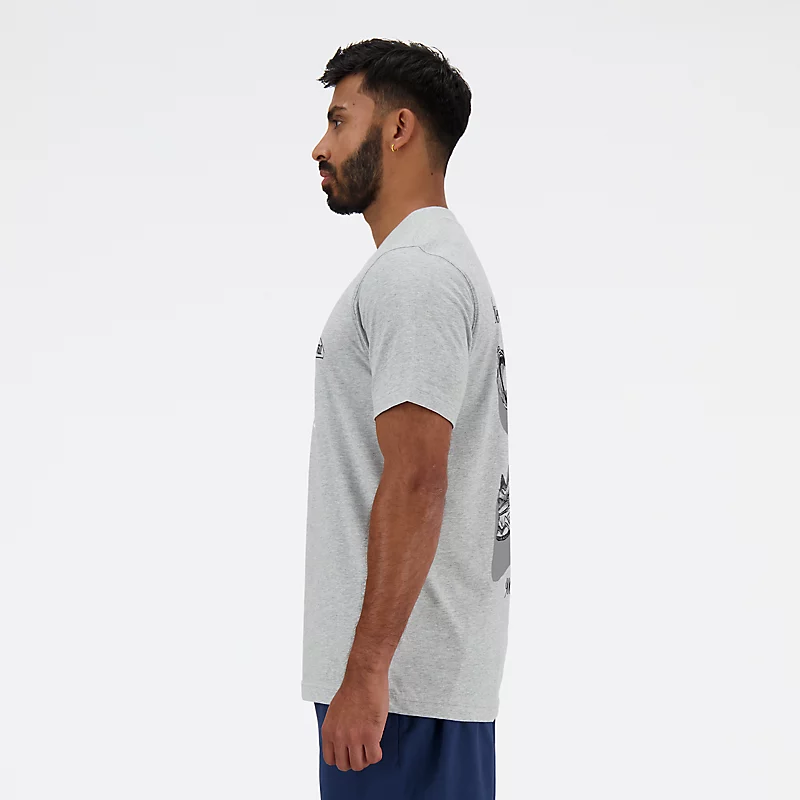 Męska koszulka 9060 Sketch - ATLETISK GRÅ