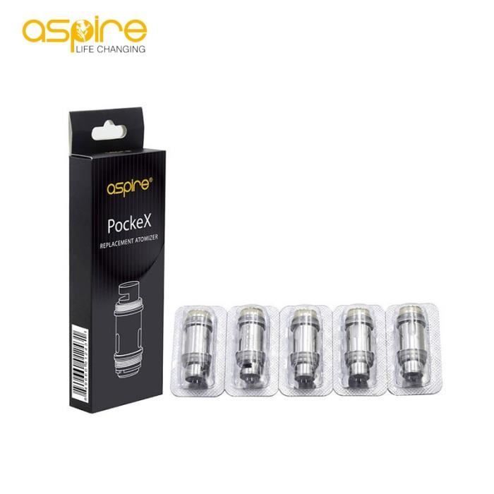 Pack 5 résistances PockeX Aspire 0.6 ohm