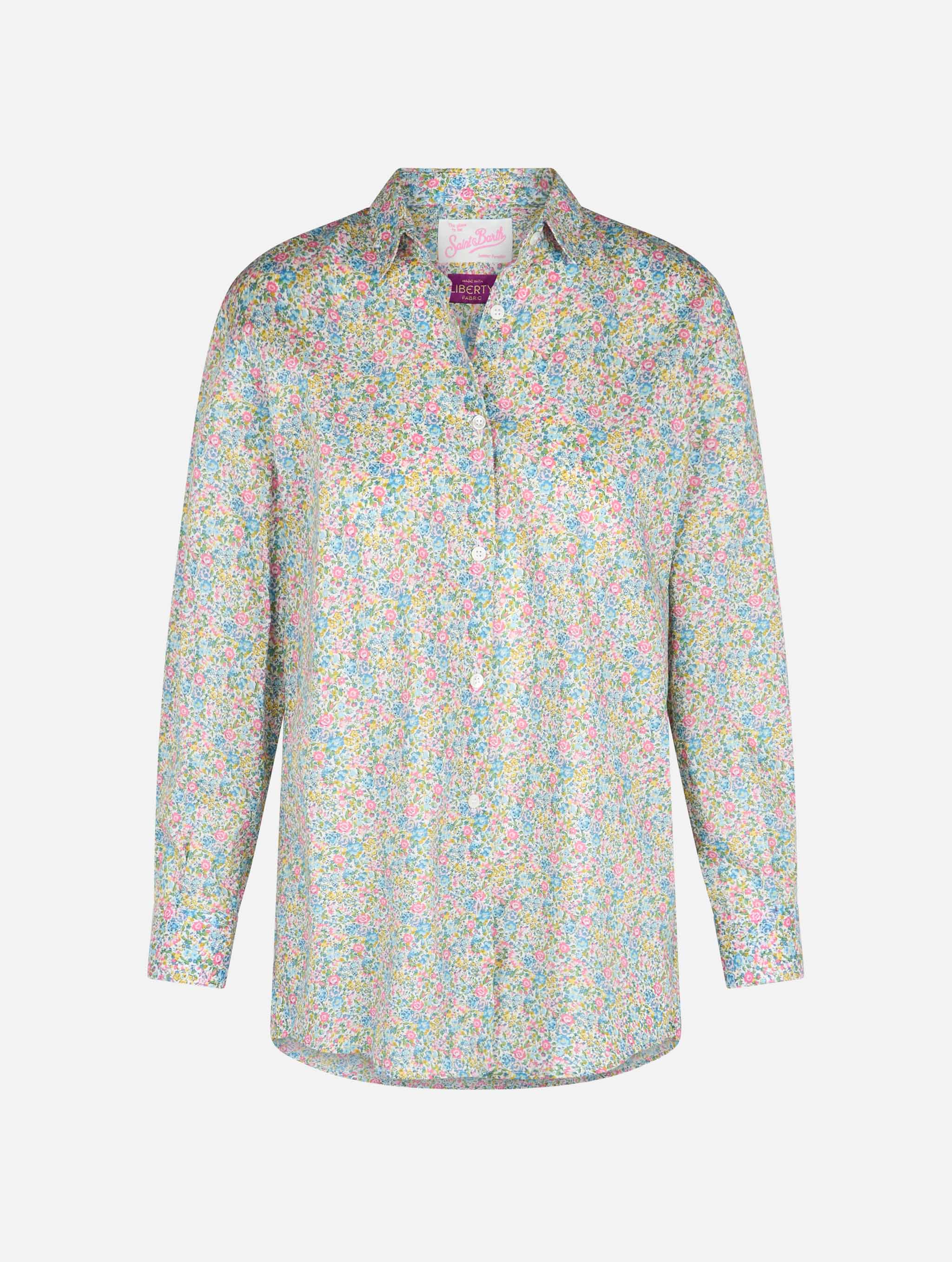 Oversized katoenen damesblouse met Emma & Georgina Brigitt print.