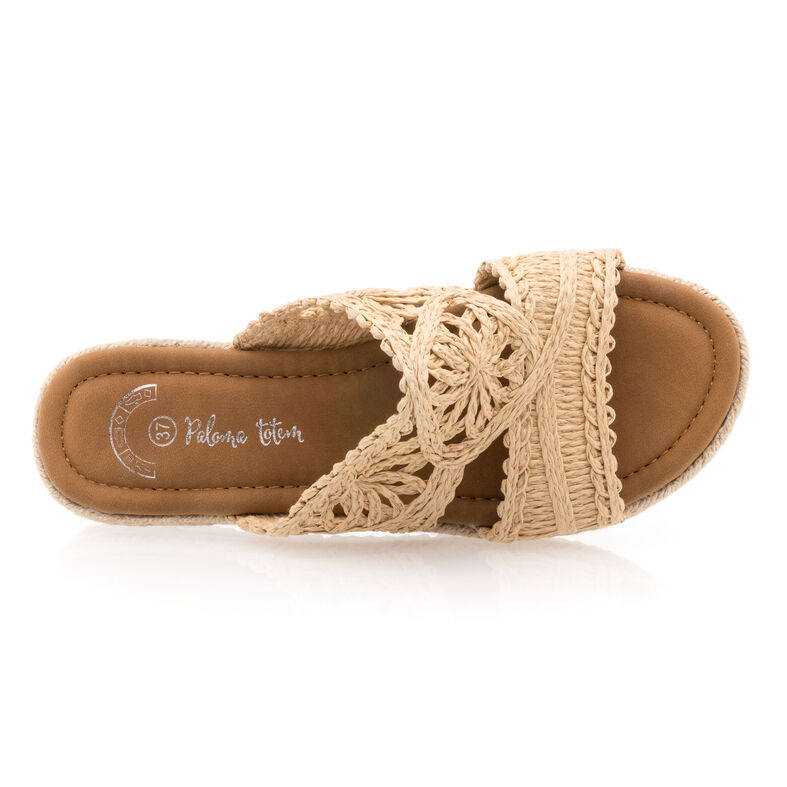 Zuecos/mules beige para mujer