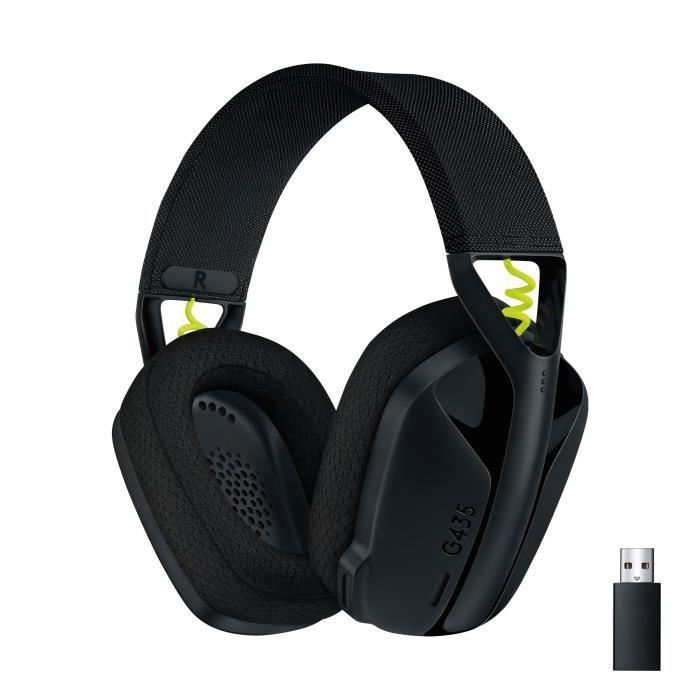 Gaming-headset - trådløst - Logitech G - G435 Lightspeed - svart