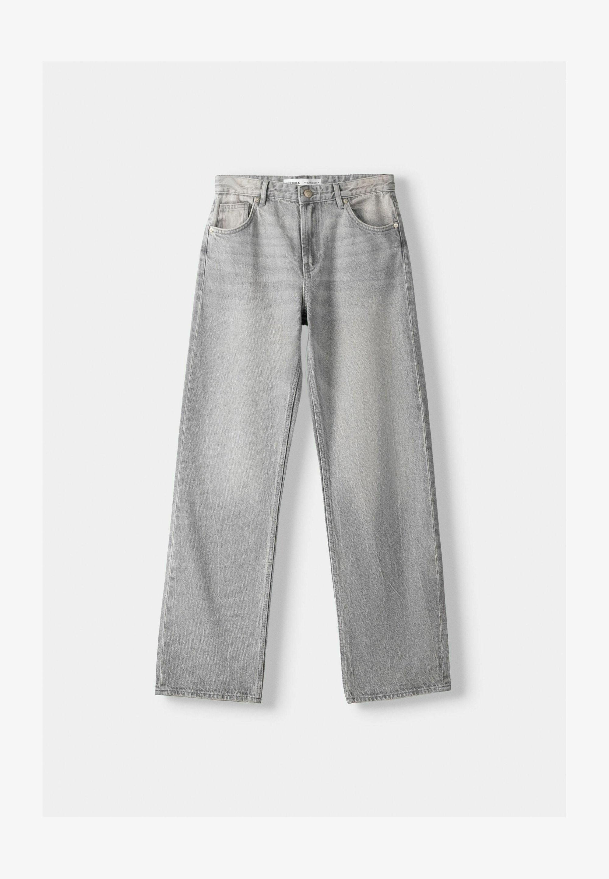 Jeans Bershka a gamba dritta - grigi