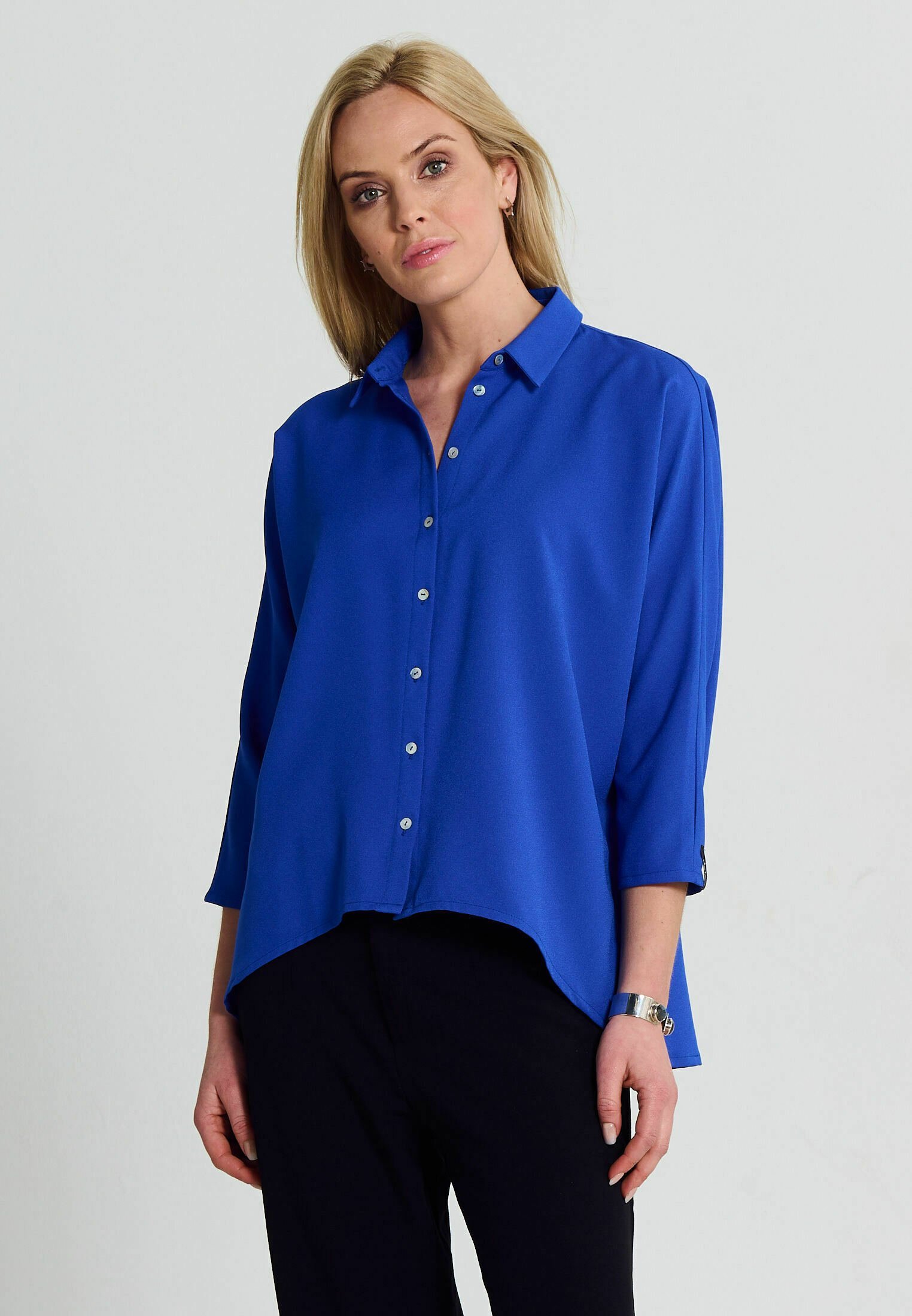 Jascha Stockholm FOUCAULT - Bluse mit Knopfleiste - leuchtendes Blau