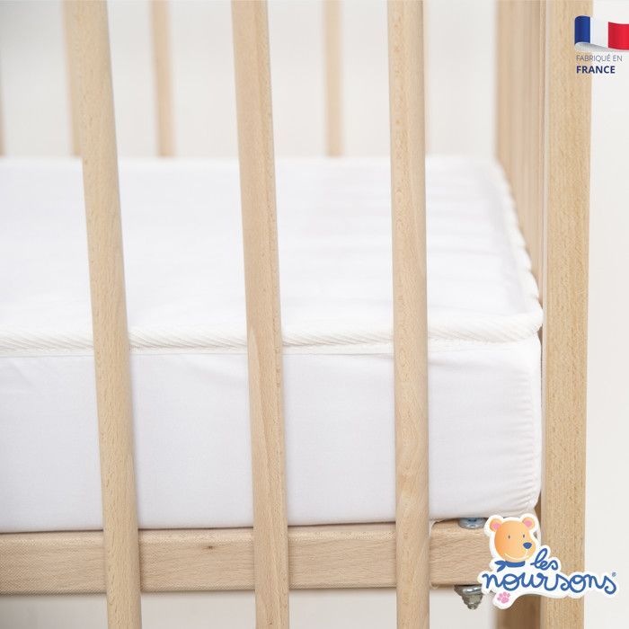 Les Noursons - Matelas Bébé / Enfant Climatisé 70x140 cm - Réversible - 1 face Été / 1 face Hiver - OekoTex® - Fabrication Française