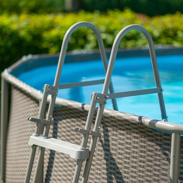 Elite Frame Pool, Rattan-stil, Ø 457 cm