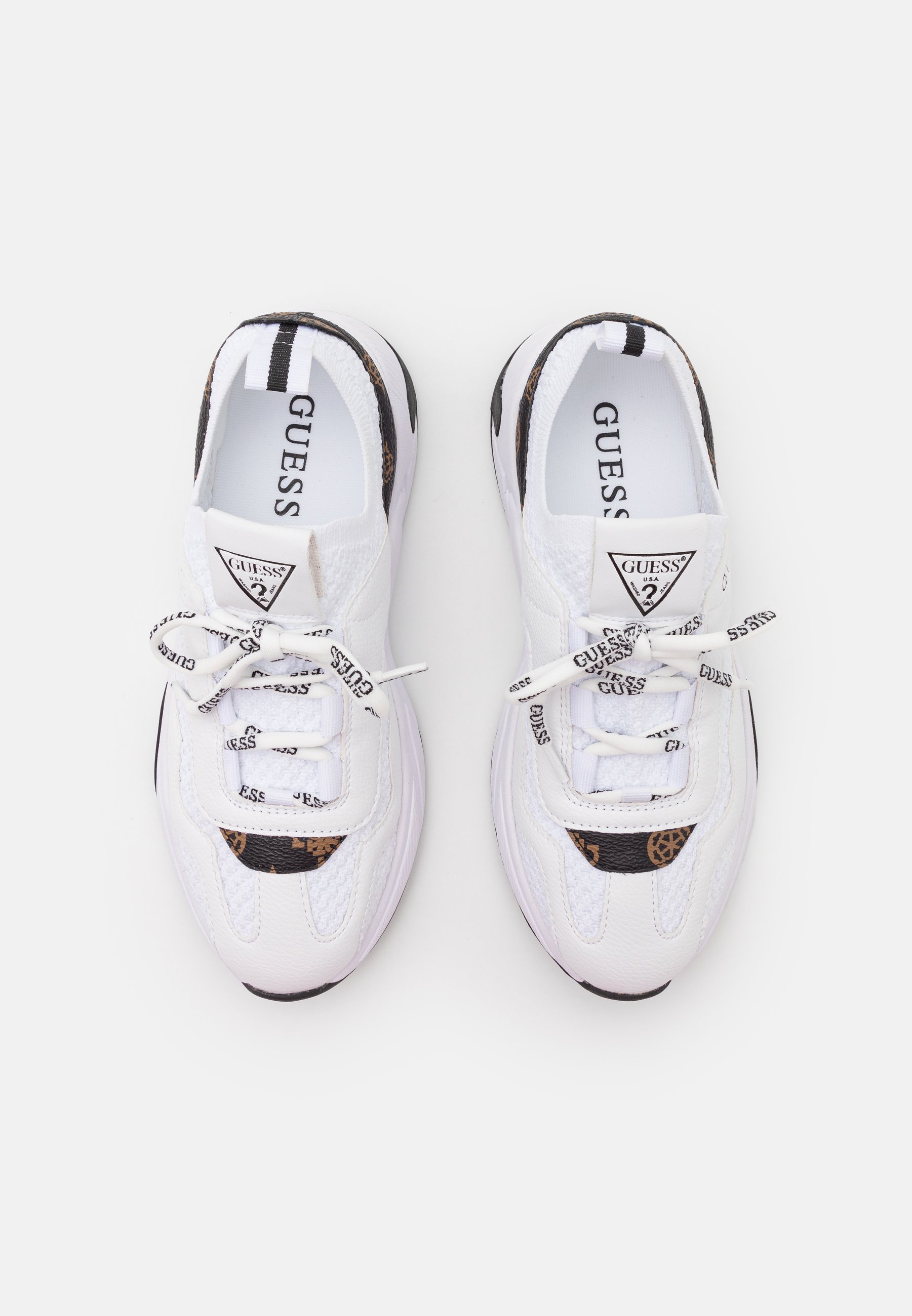 Guess GENIVER - Sneaker - weiß/braun