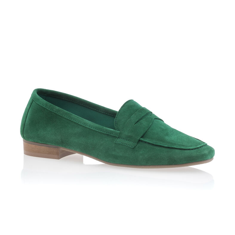 Grüne Damen-Loafer/Bootsschuhe
