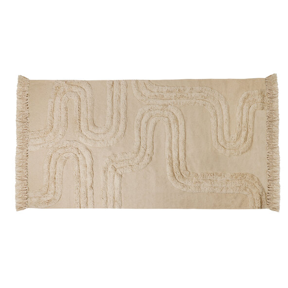 Boho rug runner, waves