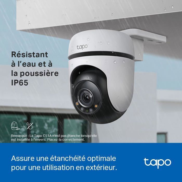 C510W 2K Outdoor 360° Wifi Surveillance Camera, Color Night Vision, Person Detection and Motion Tracking, E[YC1]