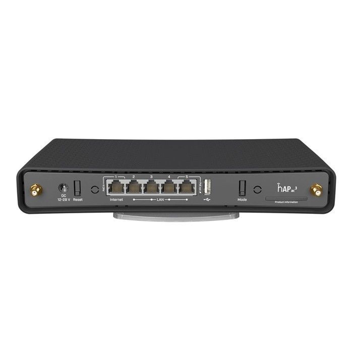 Access Point - Mikrotik - hAP ac³ - Dual Band WiFi - 5 Gigabit-poorten - Externe antennes met hoge versterking