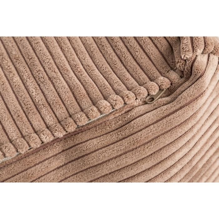 Sillón tipo puf KEIKO M en pana beige