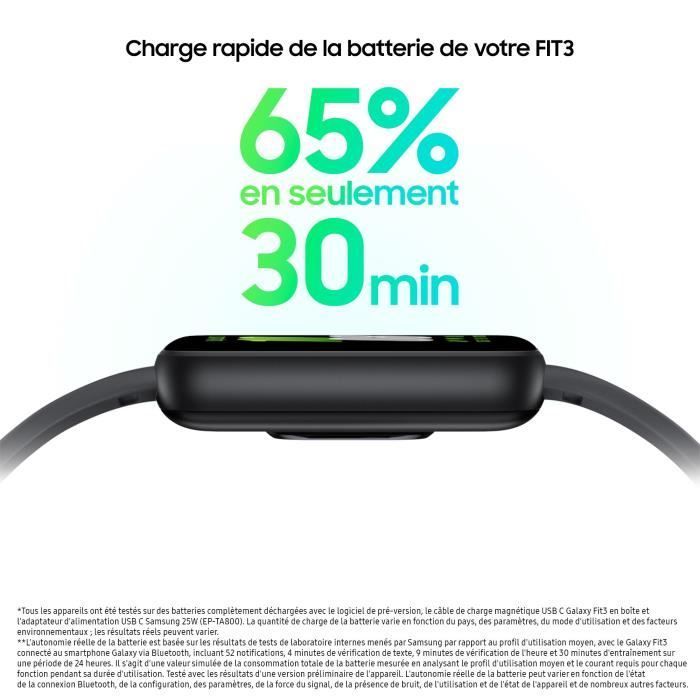 Braccialetto intelligente Samsung Galaxy Fit 3, colore grigio