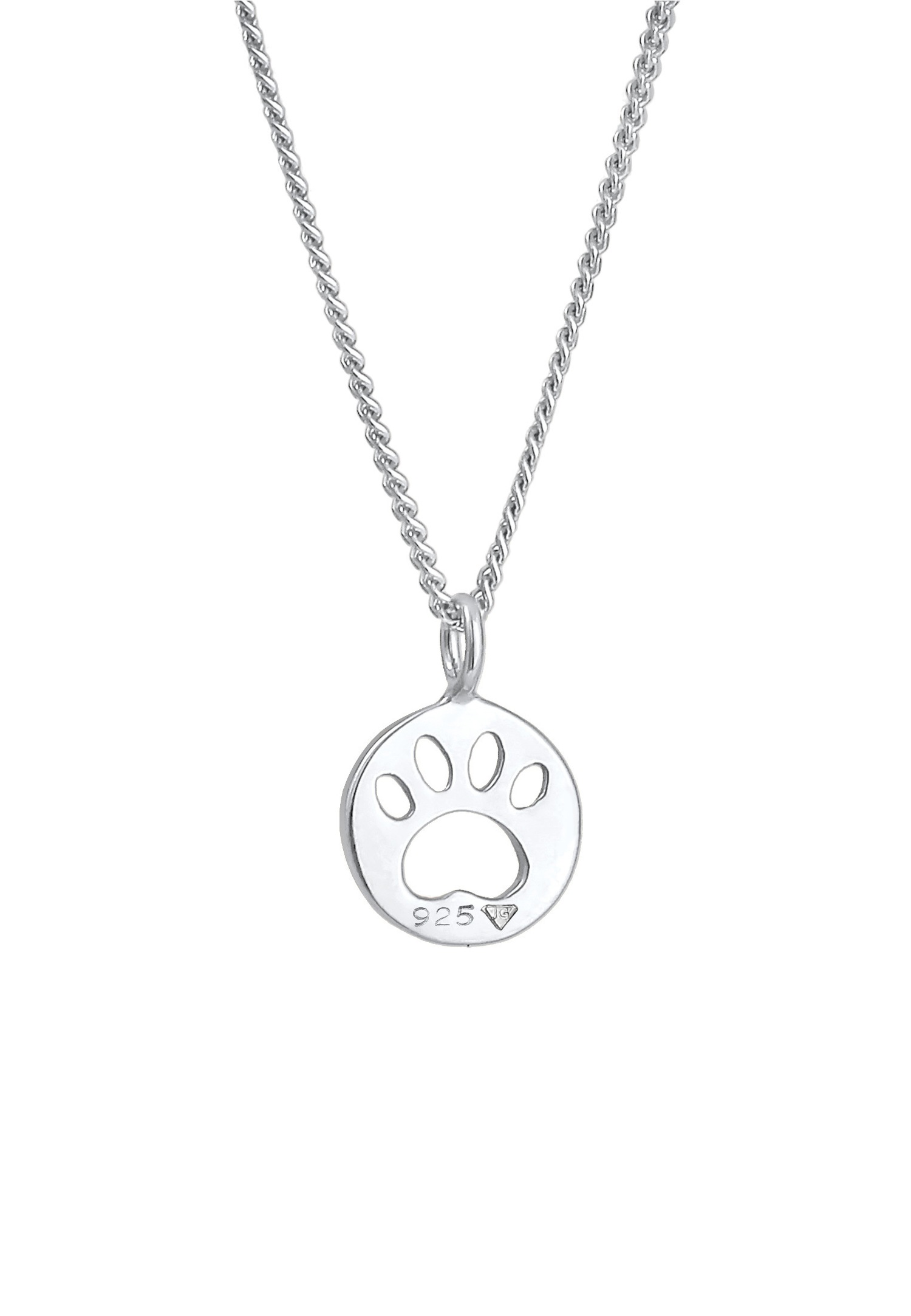 Elli Pendentif Pattes d'enfants Chat Chien Assiette ludique en argent sterling 925
