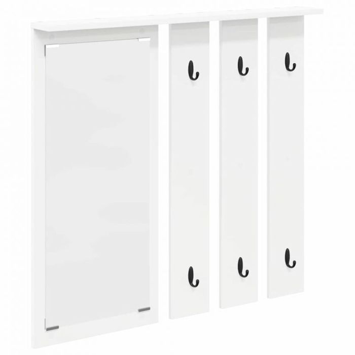 Vidaxl Garderobenständer für Flur – Weiß, 84 x 10 x 80 cm, Holzwerkstoff