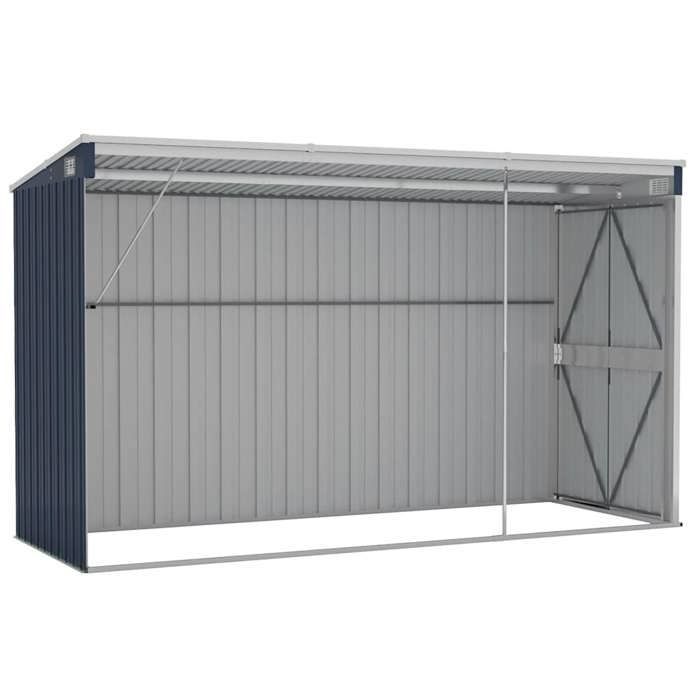 (63269)Cabane/abris de jardin CHIC,Abri de jardin mural Anthracite 118x288x178 cm Acier FR