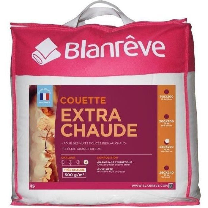 Edredón de microfibra extra cálido BLANREVE - 220 x 240 cm - Blanco