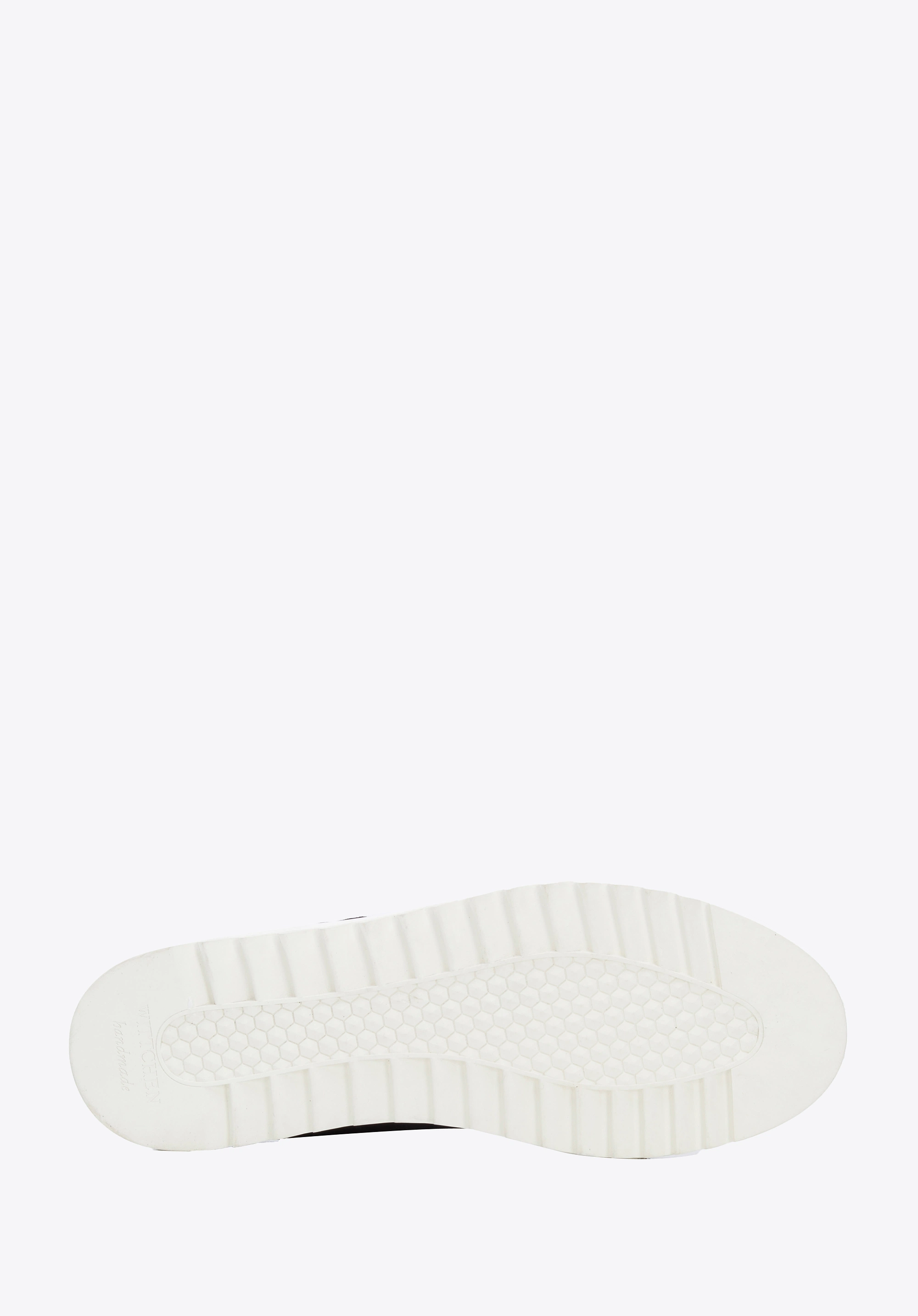 Męskie sneakersy zamszowe na grubej podeszwie granatowe