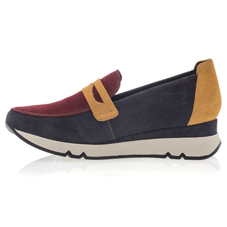 Røde loafers/båtsko til dame