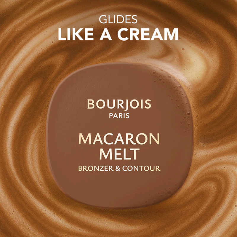 Bourjois Macaron Melt Bronzer & Contour 2 em 1: pó bronzeador e para contorno.