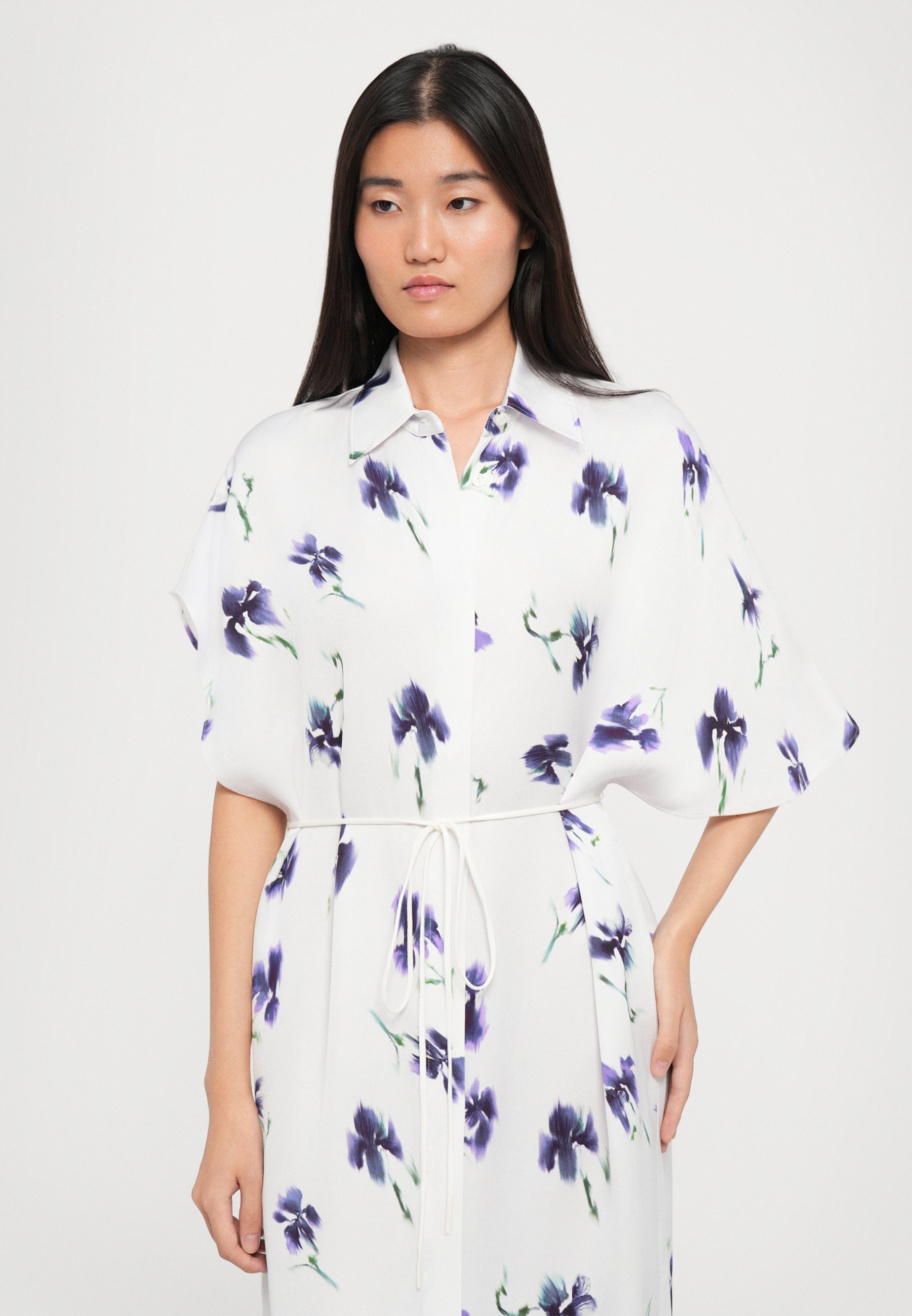 Rodebjer IRIS - Robe chemise - lavande/gris