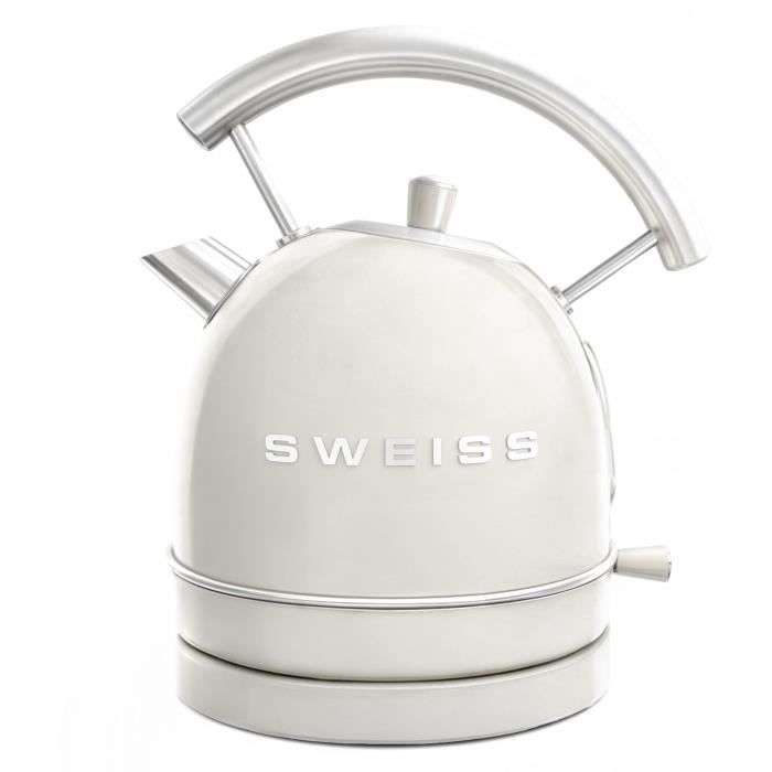 Vintage Wasserkocher – SWEISS – KTL8 – 2200 W – 1,8 l – 360° drehbarer Sockel – Beige