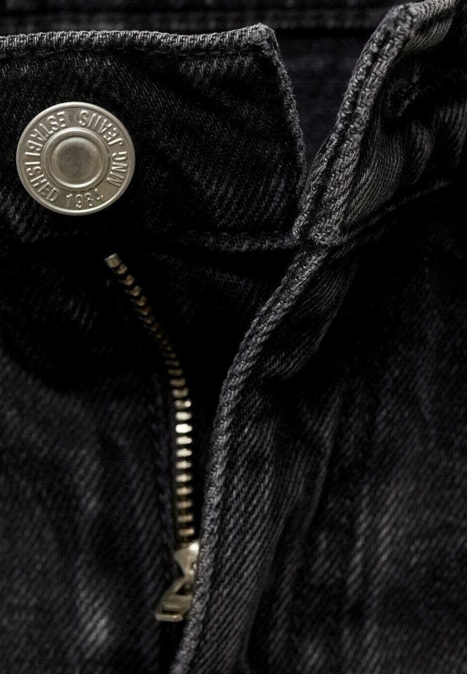 Mango jeans met rechte pijpen - zwarte denim