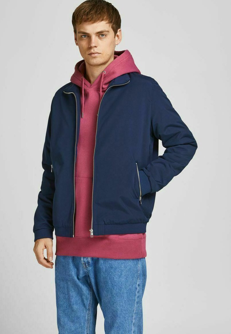 Jack & Jones JJERUSH HARRINGTON - Bomberjack - marineblauwe blazer