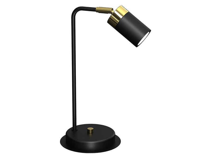 Lampa stołowa Joker metalowa czarno-złota