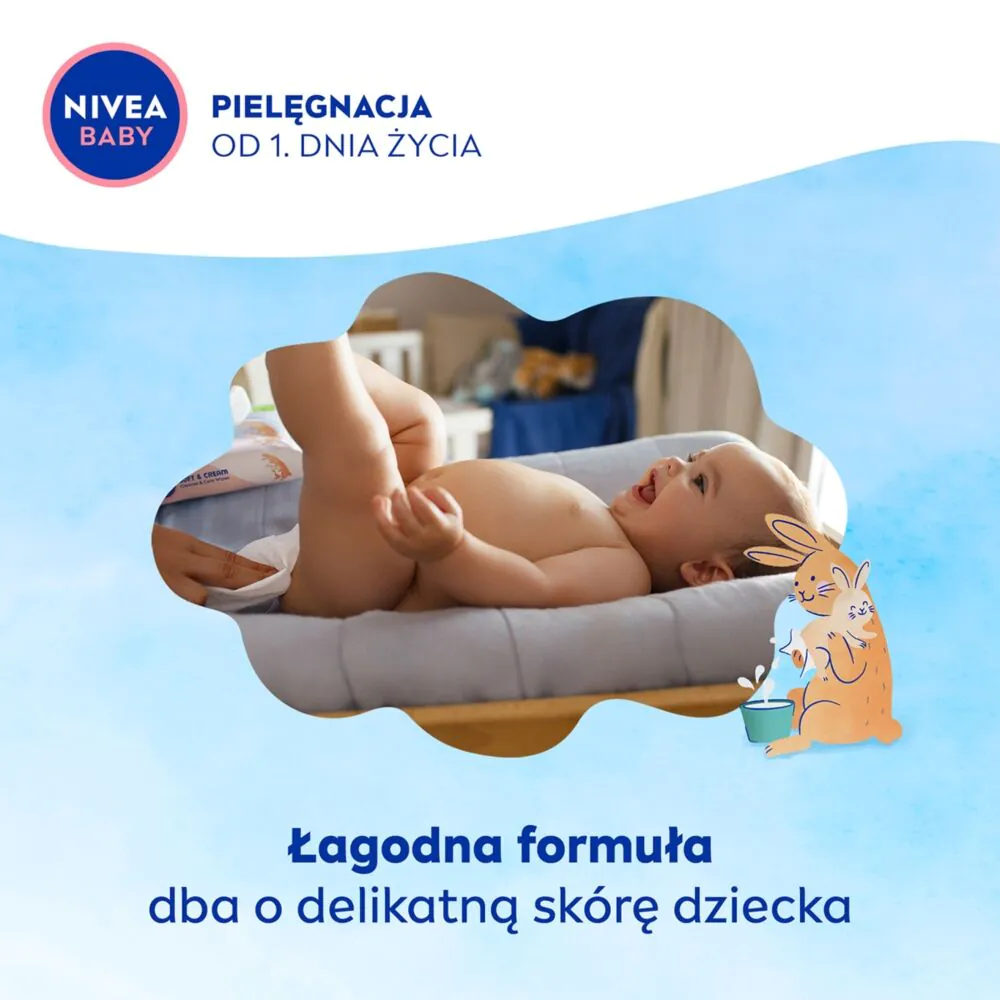 Nivea Baby Chusteczki biodegradowalne 99% Pure Water 57 szt.