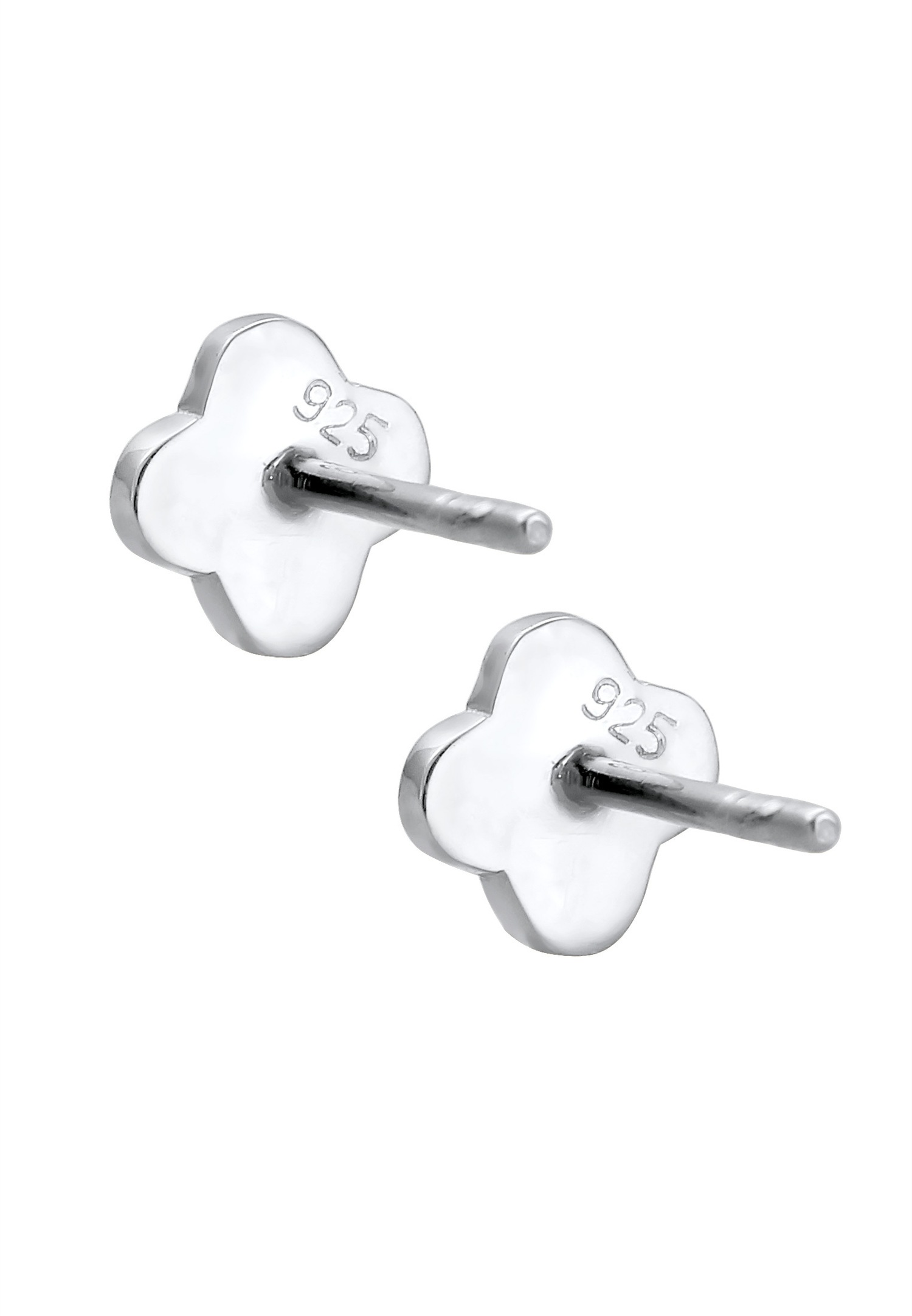 Elli Trèfle Basic Minimal Clous d'Oreille Femme - (925/1000) Argent