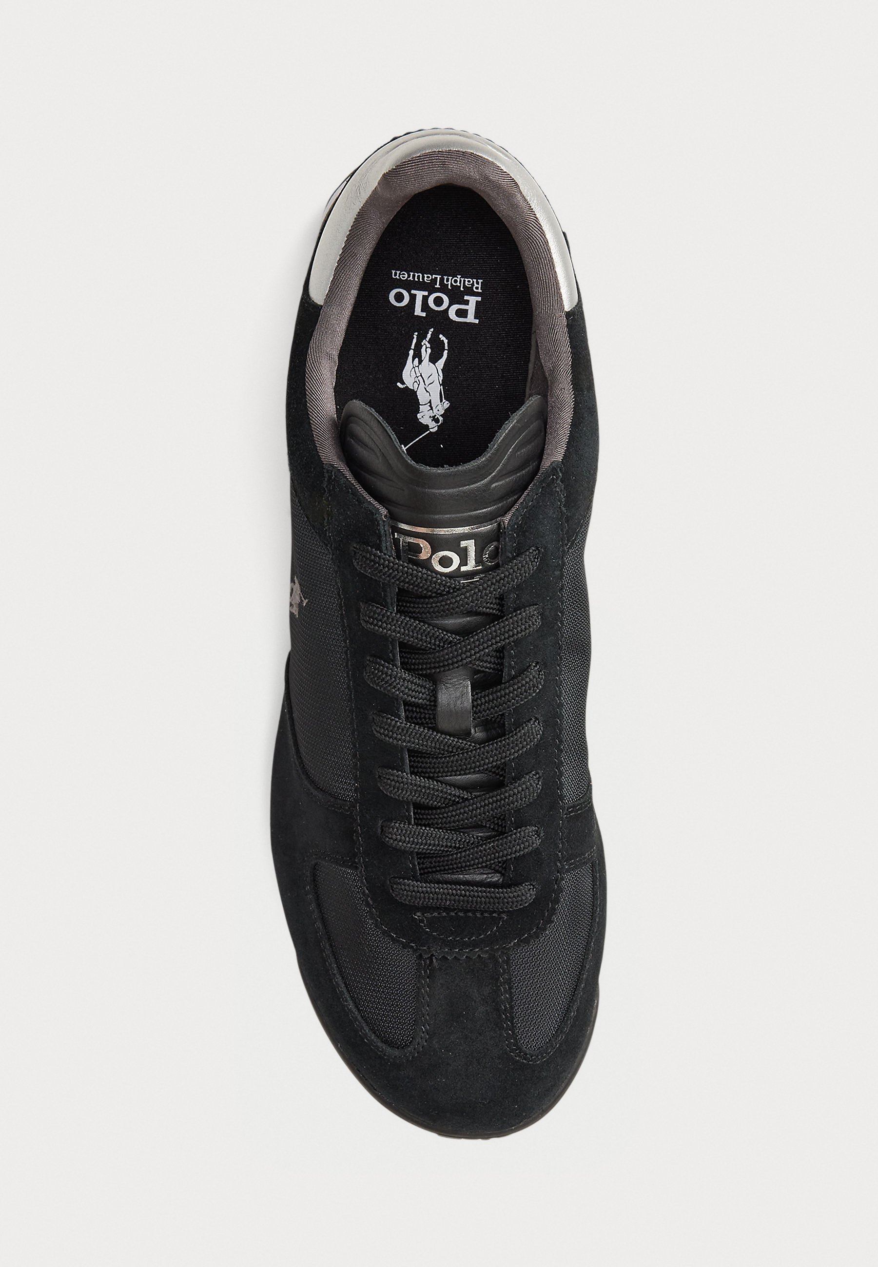 Polo Ralph Lauren VARICK SUEDE & OXFORD SNEAKER UNISEX - Sneakers - nero/grigio/argento