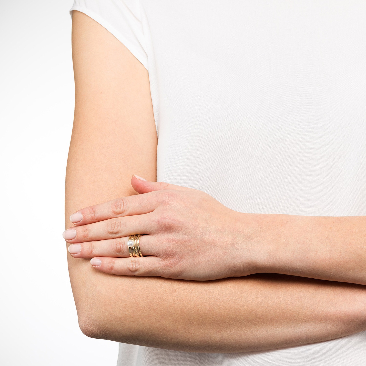 Heideman Bague Serpens blanc
