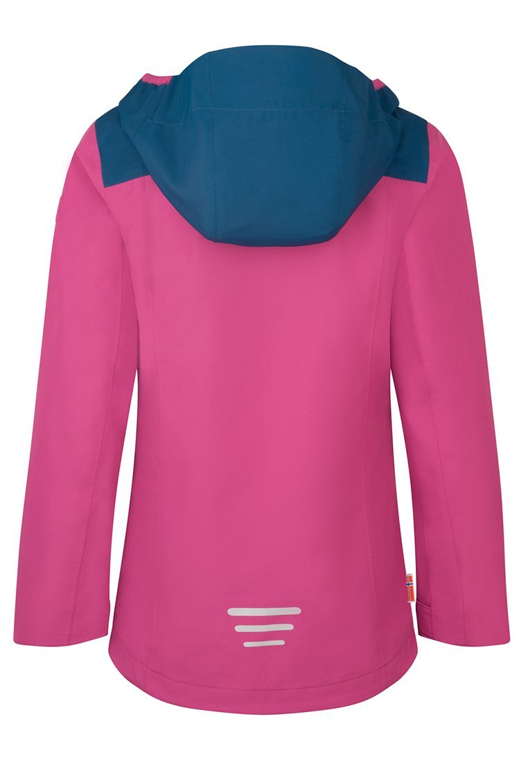 TROLLKIDS BERGEN – Outdoorjacke – leuchtendes Beerenrot/Madeirablau/dunkles Türkis