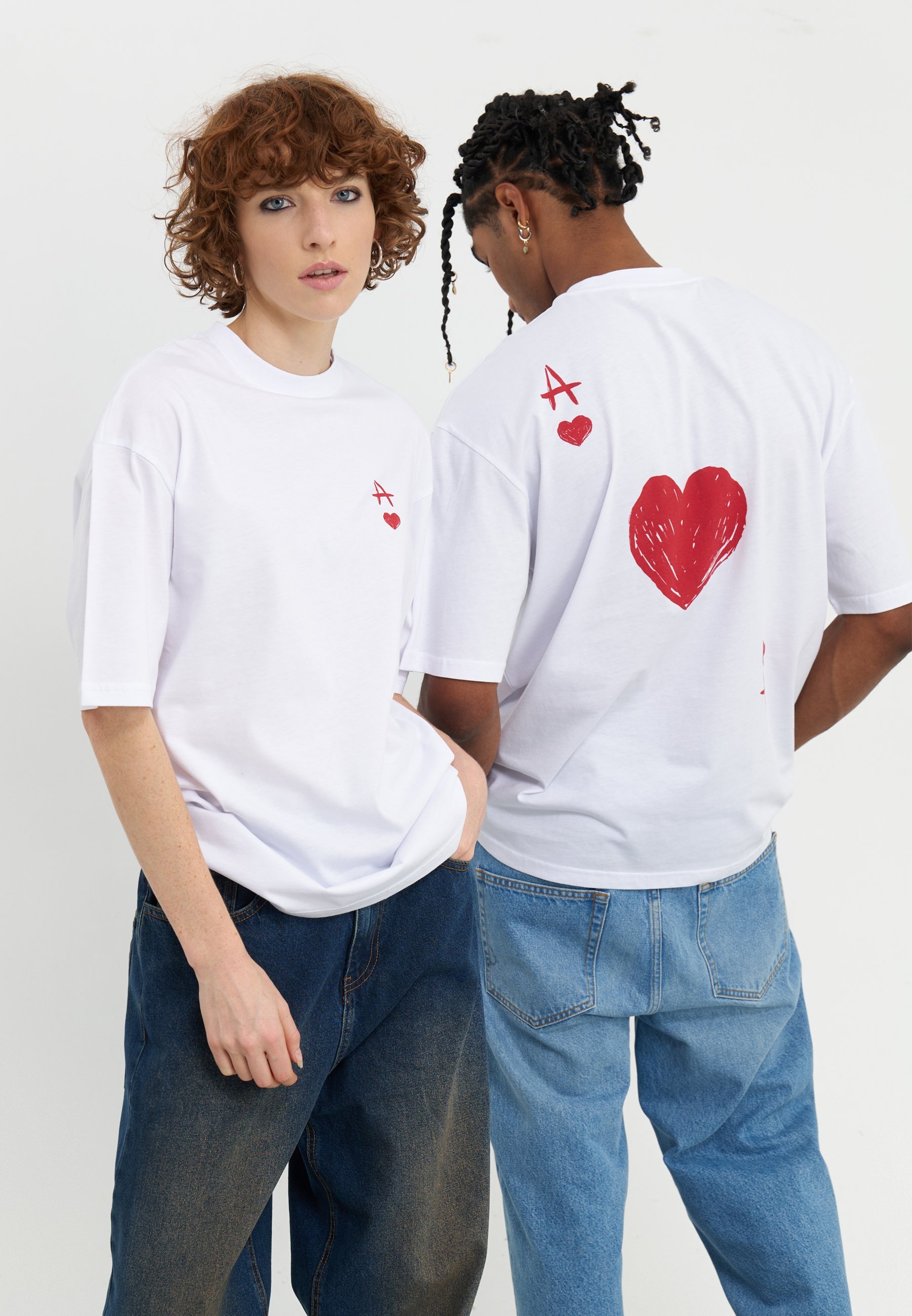 YOURTURN UNISEX - T-shirt met print - wit